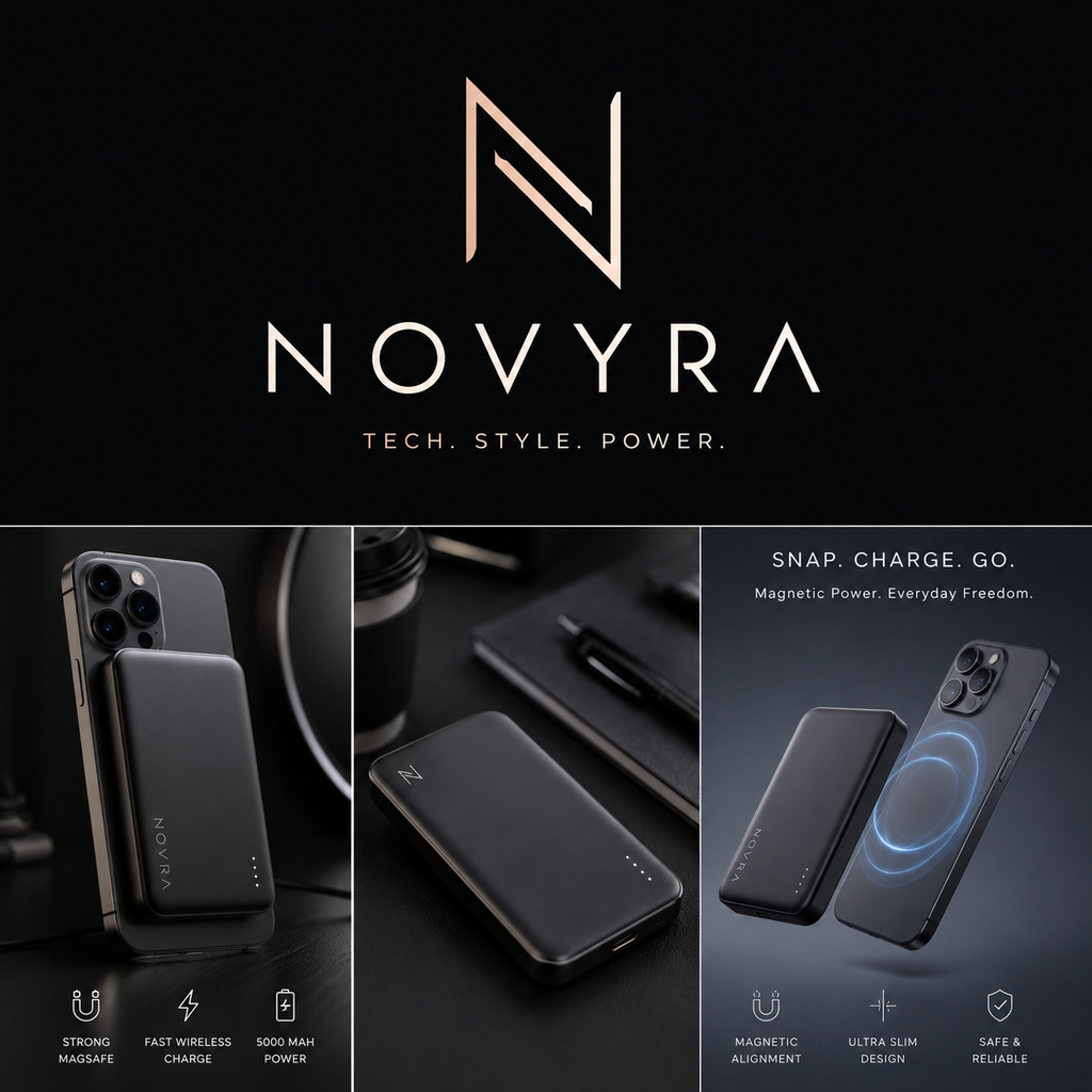 Novyra MagCharge Pro™ | Magnetic Wireless Portable Charger 5000mAh for iPhone